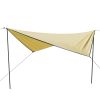 Camping Tarp Waterproof with Poles, Hammock Rain Fly Lightweight, Backpack Tarp Portable, Tent Tarp for Camping, Emergency Shelter Tarp, UV Protection