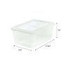 17 Qt. (4.25 gal.) Plastic Stackable Closet Storage Box, Clear, Set of 6