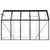 Greenhouse with Base Frame Anthracite Aluminum 63.4 ft¬≤