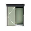 Patio, Lawn & Garden,5*3FT Outdoor Storage Shed,Tool Shed with Sloping Roof and Lockable Door, Metal Shed for Backyard Garden Patio Lawn, Brown
