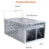 Humane Live Mouse Trap Reusable Metal Rat Rodent Cage Catch Release Continuous Capture Trap 2 Doors Indoor Outdoor Pet Children Safe