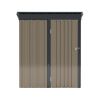 Patio, Lawn & Garden,5*3FT Outdoor Storage Shed,Tool Shed with Sloping Roof and Lockable Door, Metal Shed for Backyard Garden Patio Lawn, Brown