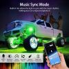8 Pods RGB LED Rock Lights DC12V Car Neon Light Kit IP68 Waterproof Underglow Lights with Double Remote Controls Wireless APP Control for Jeep Truck U