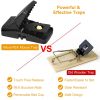 6 Pack Mouse Traps Reusable Rat Trap Mice Snap Trap Effective Mouse Catcher Quick 'N Vole Effective Mice Control with Unique Jaw Design That Captures