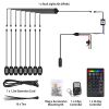 8 Pods RGB LED Rock Lights DC12V Car Neon Light Kit IP68 Waterproof Underglow Lights with Double Remote Controls Wireless APP Control for Jeep Truck U