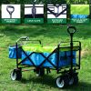 IFAST Collapsible Wagon,Wagons Carts Foldable Grocery Cart on Wheels Beach Wagon Foldable Cart with Wheels, Cooler Bag, Cup Holders,Cargo Net,Shopping