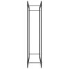 Firewood Rack Matt Black 43.3"x11"x45.7" Steel