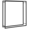 Firewood Rack Matt Black 43.3"x11"x45.7" Steel