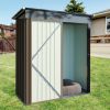 Patio, Lawn & Garden,5*3FT Outdoor Storage Shed,Tool Shed with Sloping Roof and Lockable Door, Metal Shed for Backyard Garden Patio Lawn, Brown