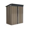 Patio, Lawn & Garden,5*3FT Outdoor Storage Shed,Tool Shed with Sloping Roof and Lockable Door, Metal Shed for Backyard Garden Patio Lawn, Brown