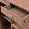 TOPMAX 66" Large Outdoor Farmhouse Wooden Potting Bench Table, Garden Workstation with 2 Drawers, Cabinet and Open Shelves for Backyard, Mudroom, Brow