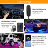 8 Pods RGB LED Rock Lights DC12V Car Neon Light Kit IP68 Waterproof Underglow Lights with Double Remote Controls Wireless APP Control for Jeep Truck U