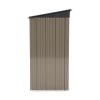 Patio, Lawn & Garden,5*3FT Outdoor Storage Shed,Tool Shed with Sloping Roof and Lockable Door, Metal Shed for Backyard Garden Patio Lawn, Brown