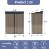 Patio, Lawn & Garden,5*3FT Outdoor Storage Shed,Tool Shed with Sloping Roof and Lockable Door, Metal Shed for Backyard Garden Patio Lawn, Brown