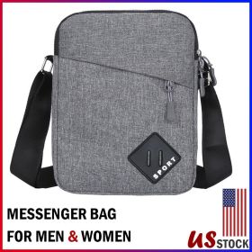 Men Women Messenger Bag Chest Fanny Packs Cross Body Travel Shoulder Backpack US (Option: Gray-Sling Bag)