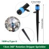 1 Pack 30-200 Drip Irrigation System Automatic Drip Sprinkler Connected 4/7 " Watering Garden Hose With Long-pole 8 Holes And 360¬∞ Rotating Drip Irri