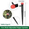 1 Pack 30-200 Drip Irrigation System Automatic Drip Sprinkler Connected 4/7 " Watering Garden Hose With Long-pole 8 Holes And 360¬∞ Rotating Drip Irri