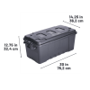 Sportsman's Trunk, Black, 17-Gallon Lockable Storage Box