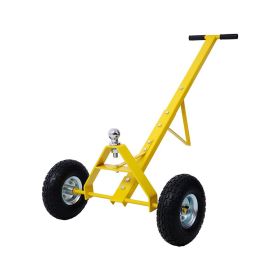 Trailer Dolly with Pneumatic Tires for Moving Car RV Boat Trailer (Load Capacity: 600 lbs, Color: Yellow)