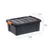 Heavy Duty Plastic Storage Bin with Durable Lid