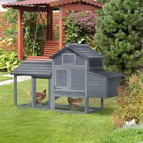 Wooden Chicken Coop (Swiship-Ship)(Prohibited by WalMart) (Color: as picture)
