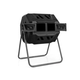 Tumbling Compost Bin Outdoor 360° Rotatable Tumbling Composter (Type: Garden Supplies, Color: Black)