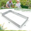 Metal Galvanized Raised Garden Bed with Open-Ended Base