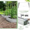 Metal Galvanized Raised Garden Bed with Open-Ended Base