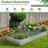 Metal Galvanized Raised Garden Bed with Open-Ended Base