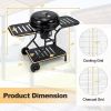 Outdoor BBQ Charcoal Grill with Bottom Storage Shelf