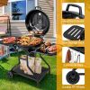 Outdoor BBQ Charcoal Grill with Bottom Storage Shelf