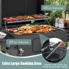 Outdoor BBQ Charcoal Grill with Bottom Storage Shelf