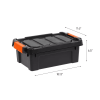 Heavy Duty Plastic Storage Bin with Durable Lid