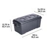 Sportsman's Trunk, Black, 17-Gallon Lockable Storage Box