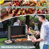 Outdoor BBQ Charcoal Grill with Bottom Storage Shelf