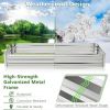 Metal Galvanized Raised Garden Bed with Open-Ended Base