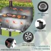Outdoor BBQ Charcoal Grill with Bottom Storage Shelf