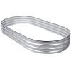 Galvanized Planter Bed,Galvanized Raised Garden Bed Kit, Galvanized Planter Raised Garden Boxes Outdoor, Oval Large Metal Raised Garden Beds for Veget