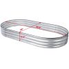 Galvanized Planter Bed,Galvanized Raised Garden Bed Kit, Galvanized Planter Raised Garden Boxes Outdoor, Oval Large Metal Raised Garden Beds for Veget