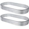 Galvanized Planter Bed,Galvanized Raised Garden Bed Kit, Galvanized Planter Raised Garden Boxes Outdoor, Oval Large Metal Raised Garden Beds for Veget