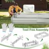 Metal Galvanized Raised Garden Bed with Open-Ended Base