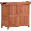 Outdoor 39" Potting Bench Table; Rustic Garden Wood Workstation Storage Cabinet Garden Shed with 2-Tier Shelves and Side Hook