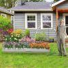 Metal Galvanized Raised Garden Bed with Open-Ended Base